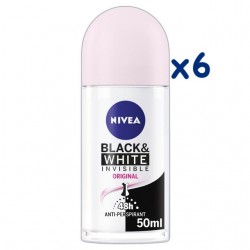 Nivea Black & White Original Anti-Perspirant Deodorant roll-on x6